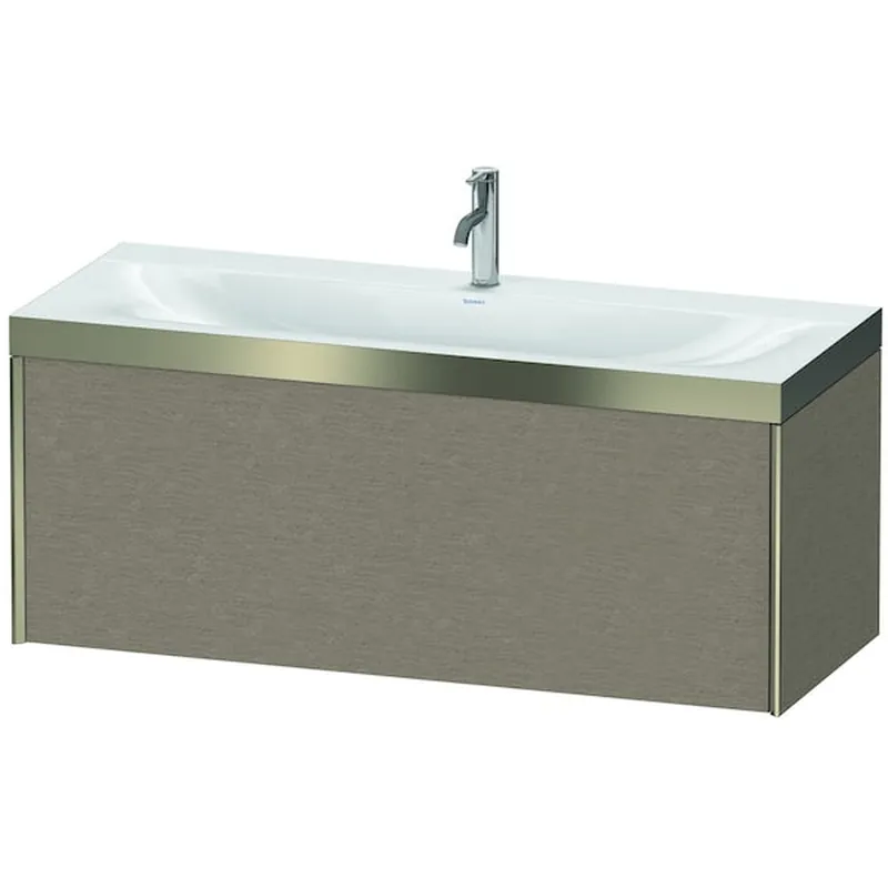 Hot Picks Duravit XViu 47" x 20" x 19" One Drawer C-Bonded Wall-Mount Vanity Kit With One Tap Hole, Cashmere Oak (XV4612OB111P)