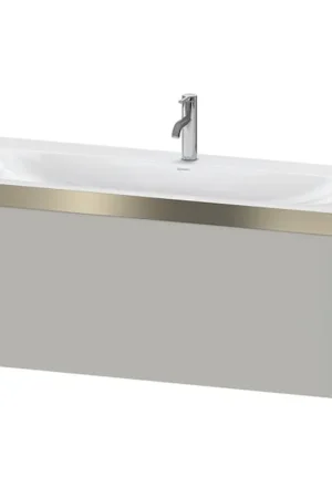Affordable Duravit XViu 47" x 20" x 19" One Drawer C-Bonded Wall-Mount Vanity Kit With One Tap Hole, Concrete Gray (XV4612OB107P)