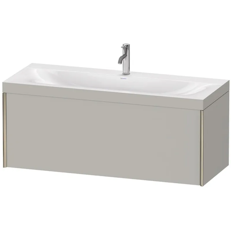 Duravit XViu 47" x 20" x 19" One Drawer C-Bonded Wall-Mount Vanity Kit With One Tap Hole, Concrete Gray (XV4612OB107C) Shop Now