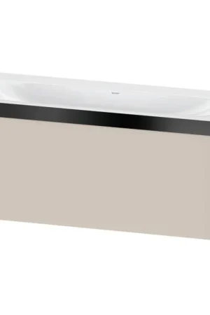 Cheap Duravit XViu 47" x 20" x 19" One Drawer C-Bonded Wall-Mount Vanity Kit Without Tap Hole, Taupe (XV4612NB291P)
