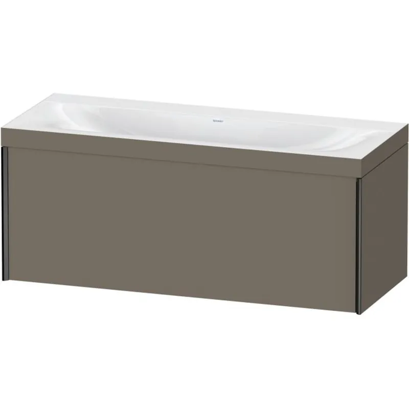 Duravit XViu 47" x 20" x 19" One Drawer C-Bonded Wall-Mount Vanity Kit Without Tap Hole, Flannel Gray (XV4612NB290C) Sale