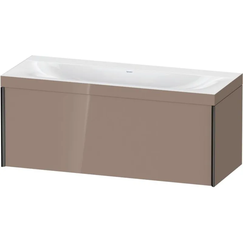 Duravit XViu 47" x 20" x 19" One Drawer C-Bonded Wall-Mount Vanity Kit Without Tap Hole, Cappuccino (XV4612NB286C) Hot Deal