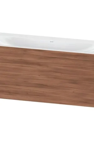 Budget Duravit XViu 47" x 20" x 19" One Drawer C-Bonded Wall-Mount Vanity Kit Without Tap Hole, Walnut (XV4612NB279C)