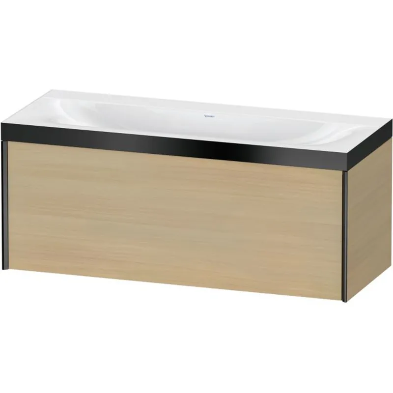 Duravit XViu 47" x 20" x 19" One Drawer C-Bonded Wall-Mount Vanity Kit Without Tap Hole, Mediterranean Oak (XV4612NB271P) Limited Time