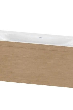 Direct From Manufacturer Duravit XViu 47" x 20" x 19" One Drawer C-Bonded Wall-Mount Vanity Kit Without Tap Hole, European Oak (XV4612NB252C)