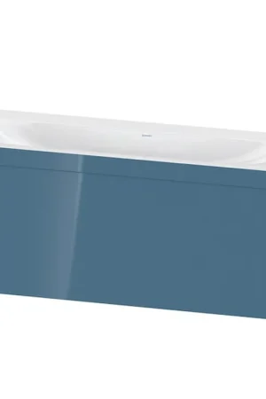 Certified Duravit XViu 47" x 20" x 19" One Drawer C-Bonded Wall-Mount Vanity Kit Without Tap Hole, Stone Blue (XV4612NB247C)