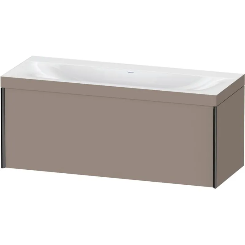 Duravit XViu 47" x 20" x 19" One Drawer C-Bonded Wall-Mount Vanity Kit Without Tap Hole, Black (XV4612NB240P) Buy Online