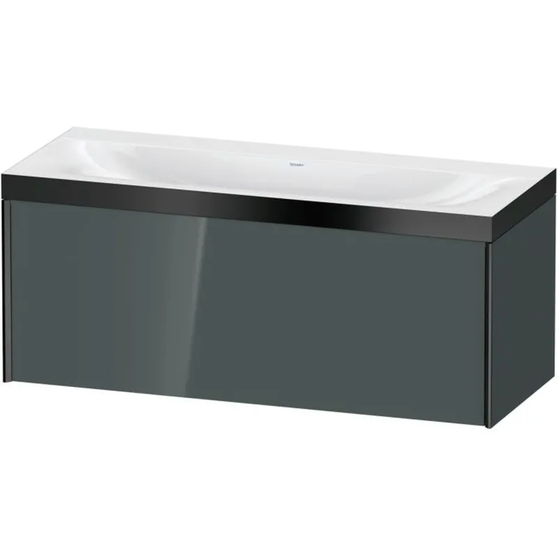Duravit XViu 47" x 20" x 19" One Drawer C-Bonded Wall-Mount Vanity Kit Without Tap Hole, Dolomite Gray (XV4612NB238P) Don’t Miss Out