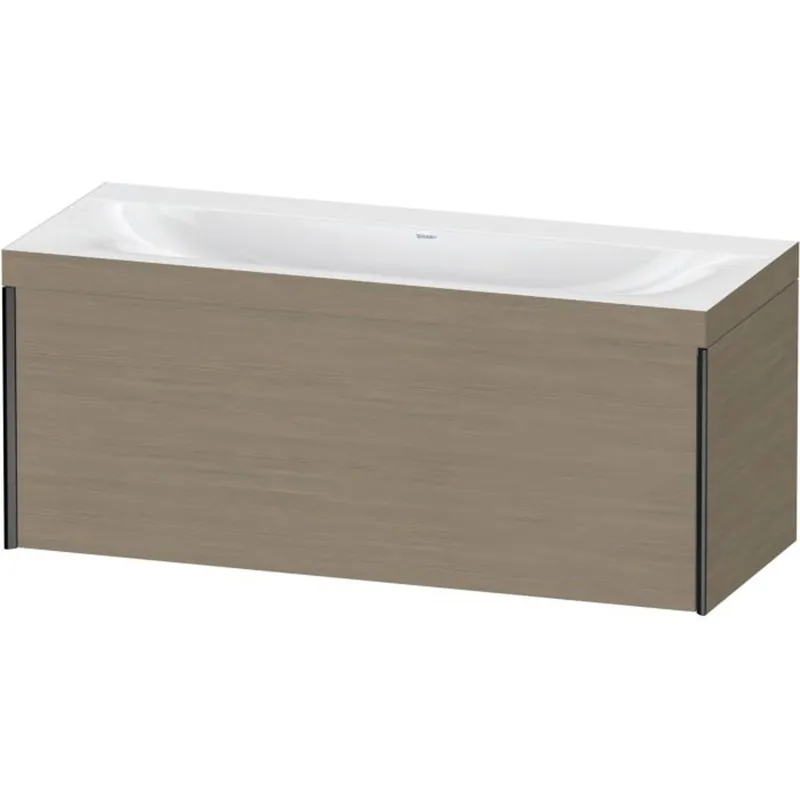 Duravit XViu 47" x 20" x 19" One Drawer C-Bonded Wall-Mount Vanity Kit Without Tap Hole, Oak Terra (XV4612NB235C) Price Cut
