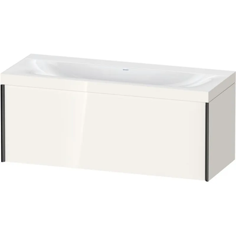 Affordable Duravit XViu 47" x 20" x 19" One Drawer C-Bonded Wall-Mount Vanity Kit Without Tap Hole, White (XV4612NB222C)