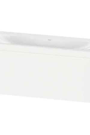 Bargain Duravit XViu 47" x 20" x 19" One Drawer C-Bonded Wall-Mount Vanity Kit Without Tap Hole, White (XV4612NB218C)