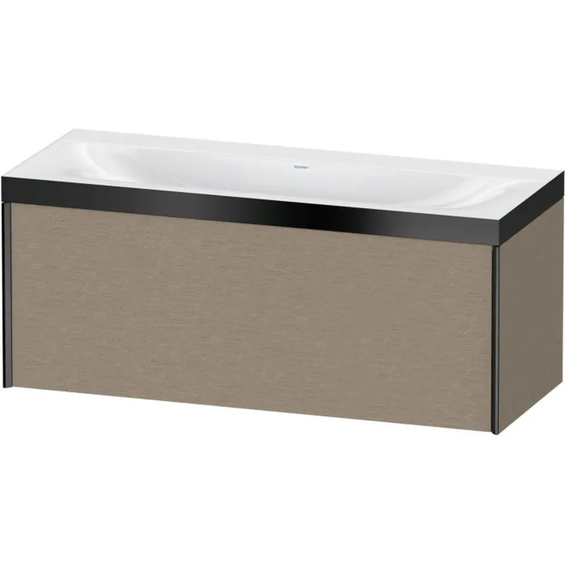 Shop Now Duravit XViu 47" x 20" x 19" One Drawer C-Bonded Wall-Mount Vanity Kit Without Tap Hole, Cashmere Oak (XV4612NB211P)