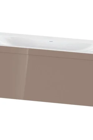 Worldwide Shipping Duravit XViu 47" x 20" x 19" One Drawer C-Bonded Wall-Mount Vanity Kit Without Tap Hole, Cappuccino (XV4612NB186C)