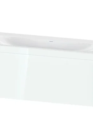 Budget Duravit XViu 47" x 20" x 19" One Drawer C-Bonded Wall-Mount Vanity Kit Without Tap Hole, White (XV4612NB185C)