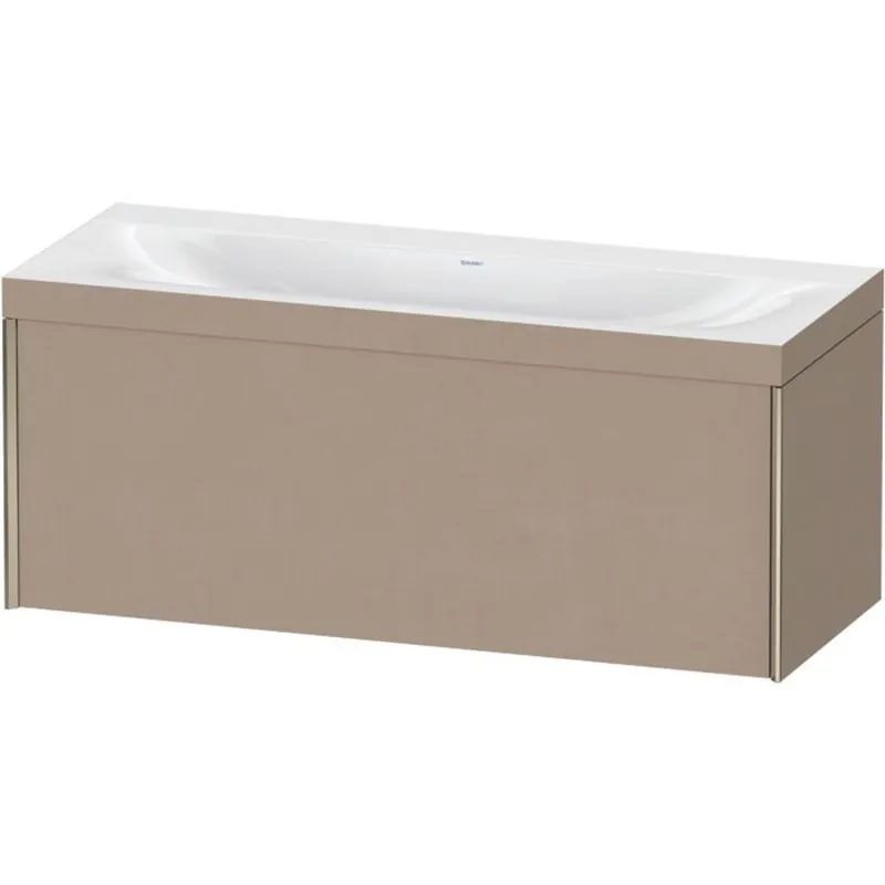 Duravit XViu 47" x 20" x 19" One Drawer C-Bonded Wall-Mount Vanity Kit Without Tap Hole, Linen (XV4612NB175C) Shop Now