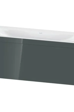 Affordable Duravit XViu 47" x 20" x 19" One Drawer C-Bonded Wall-Mount Vanity Kit Without Tap Hole, Dolomite Gray (XV4612NB138C)