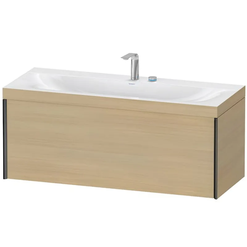 Fan Favorite Duravit XViu 47" x 20" x 19" One Drawer C-Bonded Wall-Mount Vanity Kit With Two Tap Holes, Mediterranean Oak (XV4612EB271C)