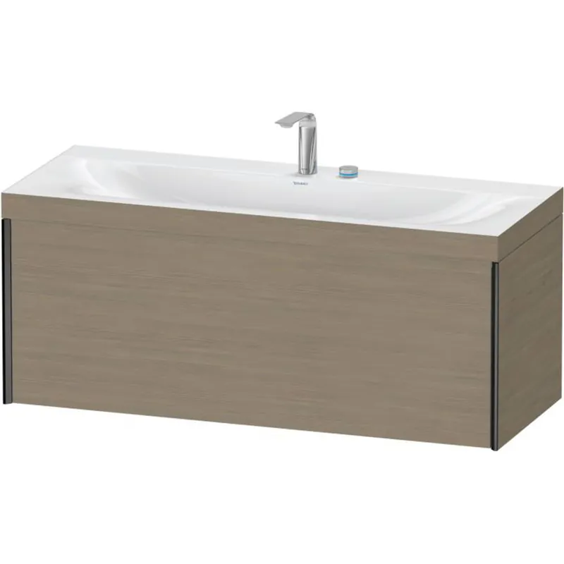 Price Cut Duravit XViu 47" x 20" x 19" One Drawer C-Bonded Wall-Mount Vanity Kit With Two Tap Holes, Oak Terra (XV4612EB235C)