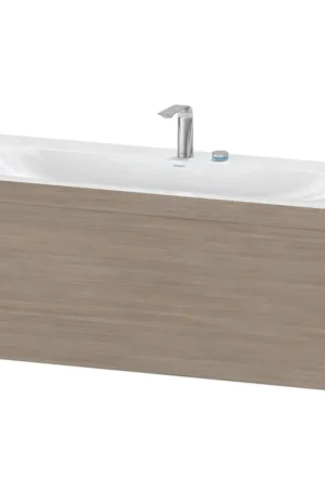 Affordable Duravit XViu 47" x 20" x 19" One Drawer C-Bonded Wall-Mount Vanity Kit With Two Tap Holes, Silver Pine (XV4612EB231C)