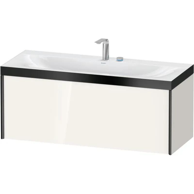 Hot Picks Duravit XViu 47" x 20" x 19" One Drawer C-Bonded Wall-Mount Vanity Kit With Two Tap Holes, White (XV4612EB222P)