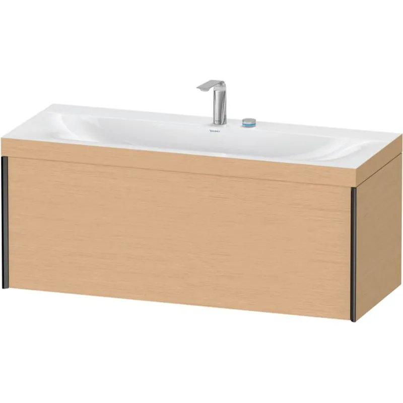 Wholesale Duravit XViu 47" x 20" x 19" One Drawer C-Bonded Wall-Mount Vanity Kit With Two Tap Holes, Brushed Oak (XV4612EB212C)