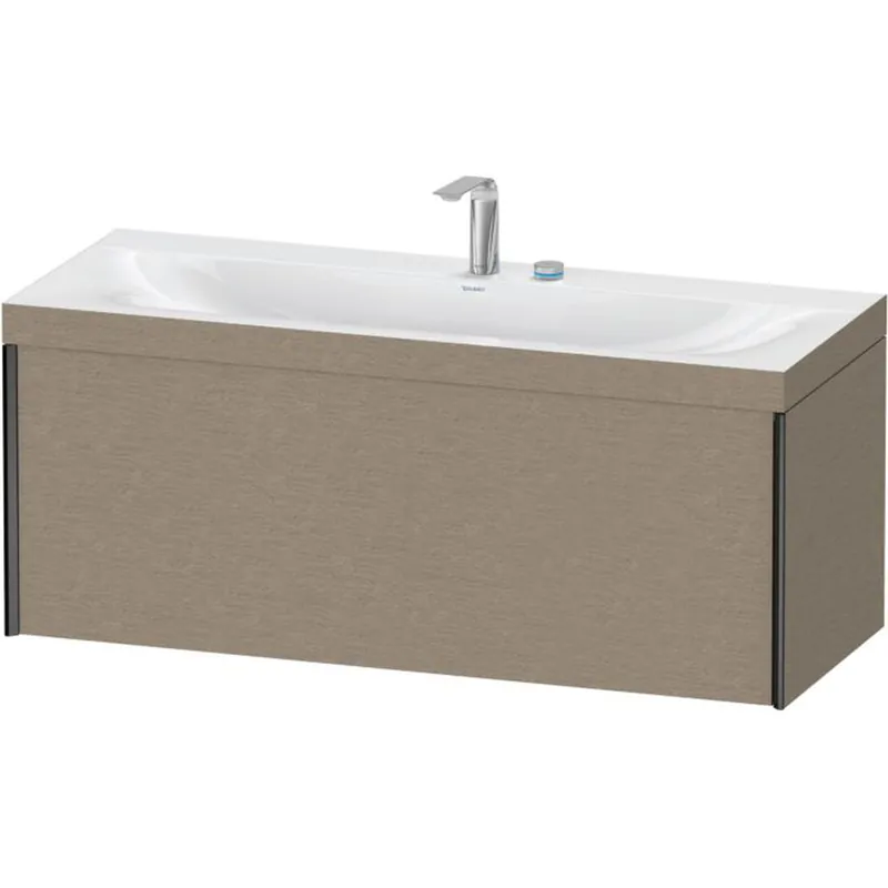 Super Sale Duravit XViu 47" x 20" x 19" One Drawer C-Bonded Wall-Mount Vanity Kit With Two Tap Holes, Cashmere Oak (XV4612EB211C)