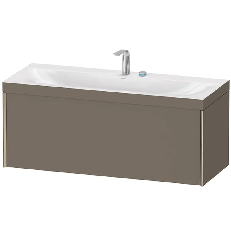 Duravit XViu 47" x 20" x 19" One Drawer C-Bonded Wall-Mount Vanity Kit With Two Tap Holes, Flannel Gray (XV4612EB190C) Shop Now