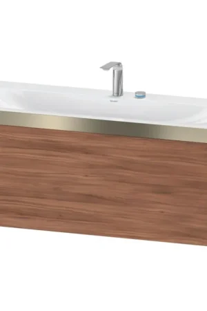 Affordable Duravit XViu 47" x 20" x 19" One Drawer C-Bonded Wall-Mount Vanity Kit With Two Tap Holes, Walnut (XV4612EB179P)