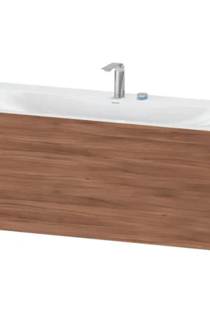 Bargain Duravit XViu 47" x 20" x 19" One Drawer C-Bonded Wall-Mount Vanity Kit With Two Tap Holes, Walnut (XV4612EB179C)