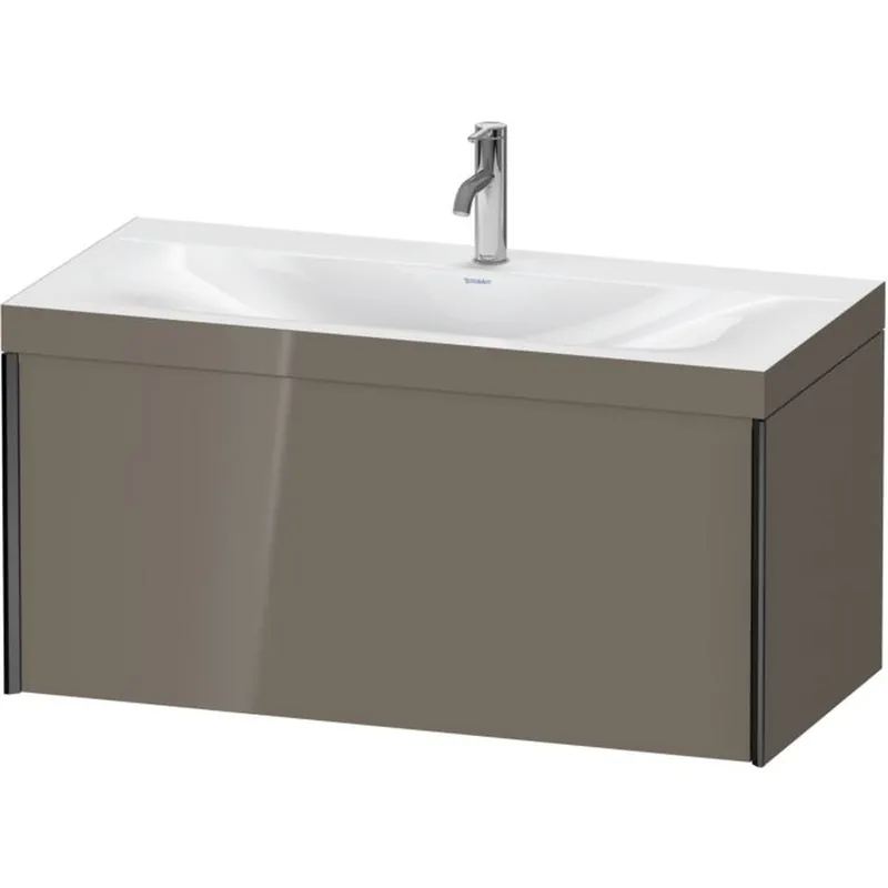 Duravit XViu 39" x 20" x 19" One Drawer C-Bonded Wall-Mount Vanity Kit With One Tap Hole, Flannel Gray (XV4611OB289C) Popular