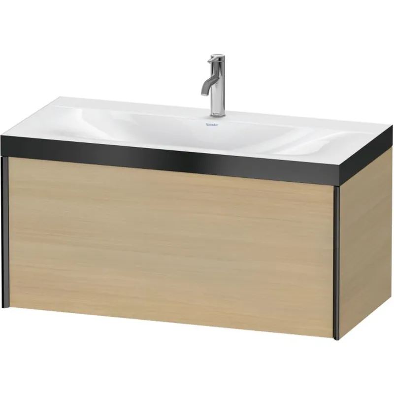 Duravit XViu 39" x 20" x 19" One Drawer C-Bonded Wall-Mount Vanity Kit With One Tap Hole, Mediterranean Oak (XV4611OB271P) In Demand
