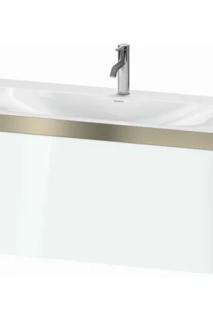 Discount Duravit XViu 39" x 20" x 19" One Drawer C-Bonded Wall-Mount Vanity Kit With One Tap Hole, White (XV4611OB185P)