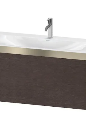 Cheap Duravit XViu 39" x 20" x 19" One Drawer C-Bonded Wall-Mount Vanity Kit With One Tap Hole, Dark Brushed Oak (XV4611OB172P)