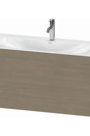 Authentic Duravit XViu 39" x 20" x 19" One Drawer C-Bonded Wall-Mount Vanity Kit With One Tap Hole, Oak Terra (XV4611OB135C)