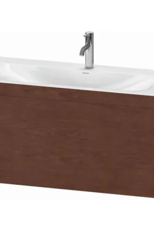 Clearance Duravit XViu 39" x 20" x 19" One Drawer C-Bonded Wall-Mount Vanity Kit With One Tap Hole, American Walnut (XV4611OB113C)