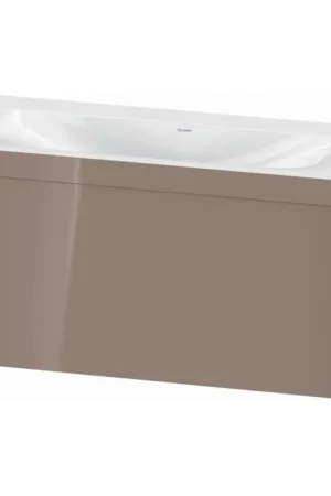 Certified Duravit XViu 39" x 20" x 19" One Drawer C-Bonded Wall-Mount Vanity Kit Without Tap Hole, Cappuccino (XV4611NB286C)
