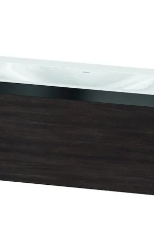 Bargain Duravit XViu 39" x 20" x 19" One Drawer C-Bonded Wall-Mount Vanity Kit Without Tap Hole, Chestnut Dark (XV4611NB253P)