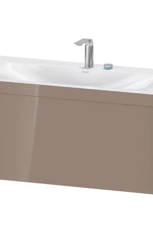 Cheap Duravit XViu 39" x 20" x 19" One Drawer C-Bonded Wall-Mount Vanity Kit With Two Tap Holes, Cappuccino (XV4611EB286C)