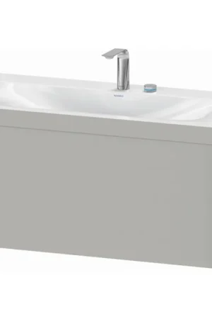 Direct From Factory Duravit XViu 39" x 20" x 19" One Drawer C-Bonded Wall-Mount Vanity Kit With Two Tap Holes, Concrete Gray (XV4611EB207C)