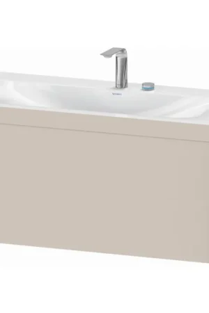 Buy Today Duravit XViu 39" x 20" x 19" One Drawer C-Bonded Wall-Mount Vanity Kit With Two Tap Holes, Taupe (XV4611EB191C)
