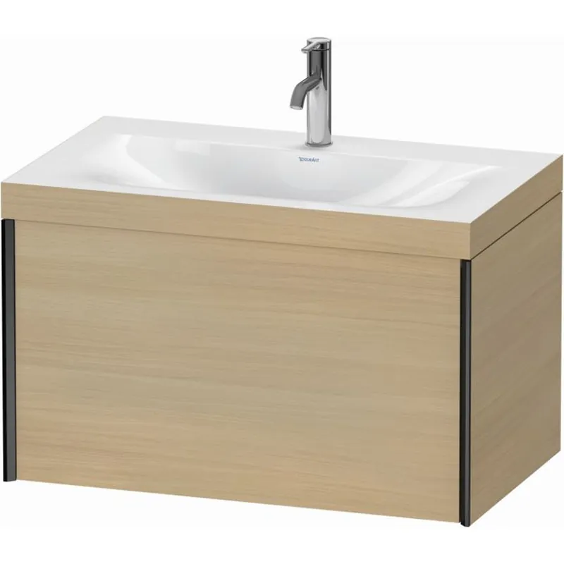 Big Sale Duravit XViu 31" x 20" x 19" One Drawer C-Bonded Wall-Mount Vanity Kit With One Tap Hole, Mediterranean Oak (XV4610OB271C)