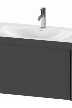 Certified Duravit XViu 31" x 20" x 19" One Drawer C-Bonded Wall-Mount Vanity Kit With One Tap Hole, Graphite (XV4610OB249C)