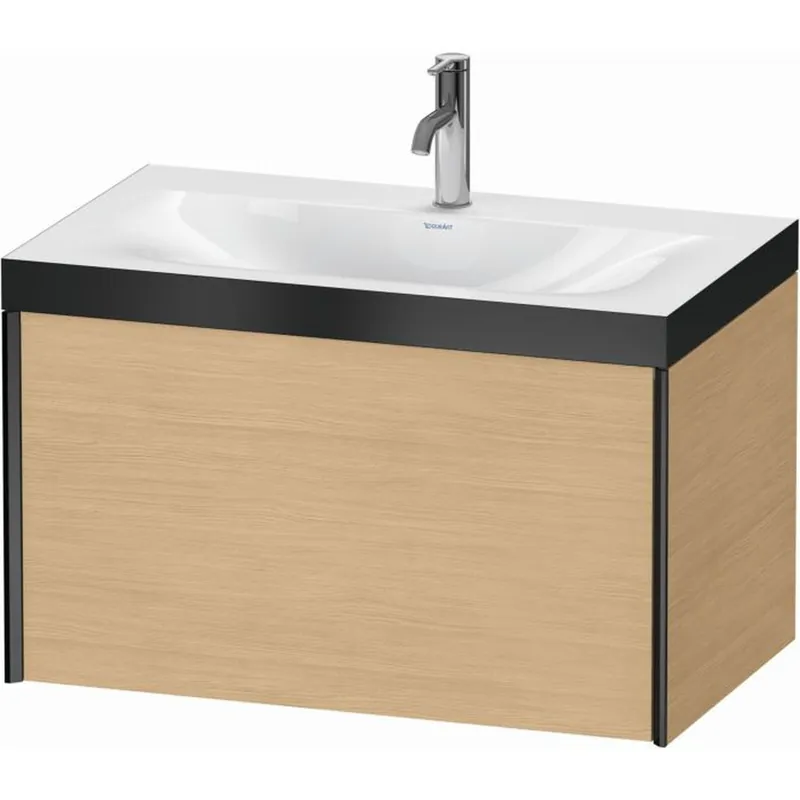 Buy Today Duravit XViu 31" x 20" x 19" One Drawer C-Bonded Wall-Mount Vanity Kit With One Tap Hole, Natural Oak (XV4610OB230P)