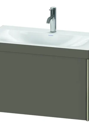Discount Duravit XViu 31" x 20" x 19" One Drawer C-Bonded Wall-Mount Vanity Kit With One Tap Hole, Flannel Gray (XV4610OB190C)