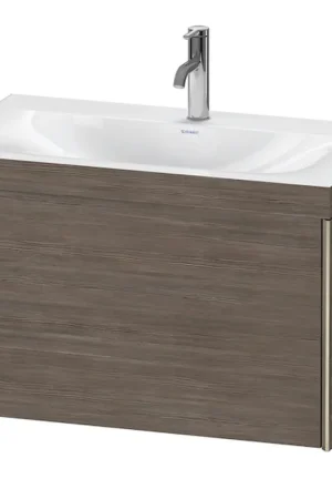 Discount Duravit XViu 31" x 20" x 19" One Drawer C-Bonded Wall-Mount Vanity Kit With One Tap Hole, Pine Terra (XV4610OB151C)