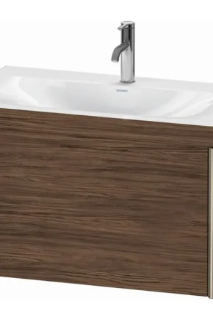 Don’t Miss Out Duravit XViu 31" x 20" x 19" One Drawer C-Bonded Wall-Mount Vanity Kit With One Tap Hole, Walnut Dark (XV4610OB121C)