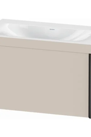 Bulk Order Duravit XViu 31" x 20" x 19" One Drawer C-Bonded Wall-Mount Vanity Kit Without Tap Hole, Taupe (XV4610NB291C)
