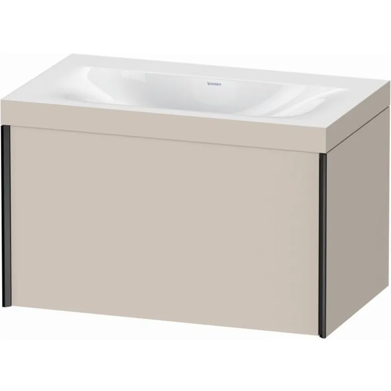 Bulk Order Duravit XViu 31" x 20" x 19" One Drawer C-Bonded Wall-Mount Vanity Kit Without Tap Hole, Taupe (XV4610NB291C)