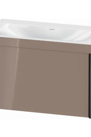Authentic Duravit XViu 31" x 20" x 19" One Drawer C-Bonded Wall-Mount Vanity Kit Without Tap Hole, Cappuccino (XV4610NB286C)