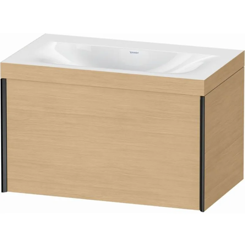 Discount Duravit XViu 31" x 20" x 19" One Drawer C-Bonded Wall-Mount Vanity Kit Without Tap Hole, Natural Oak (XV4610NB230C)